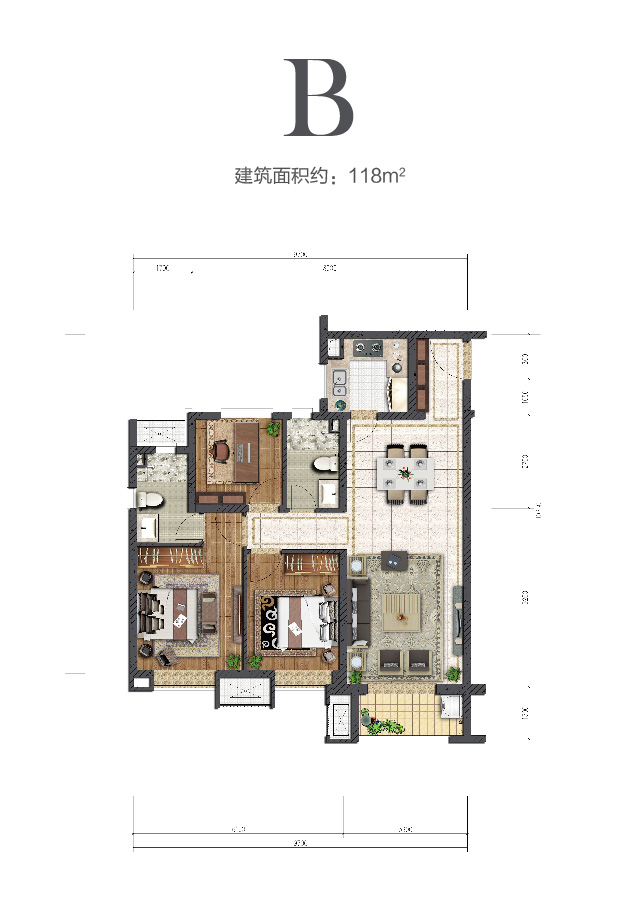 公海赌赌船官网jc710中环云著118㎡户型图